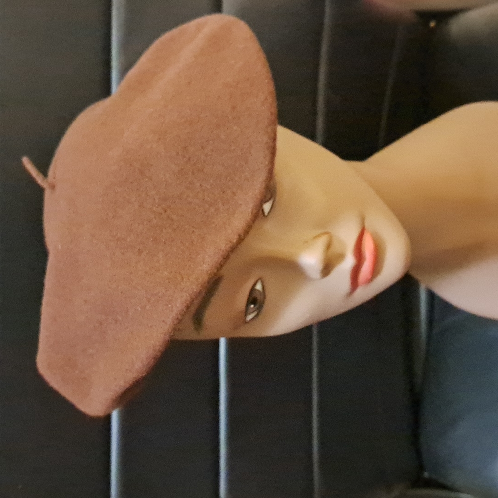 Vtg Wool Beret Cap - image 1